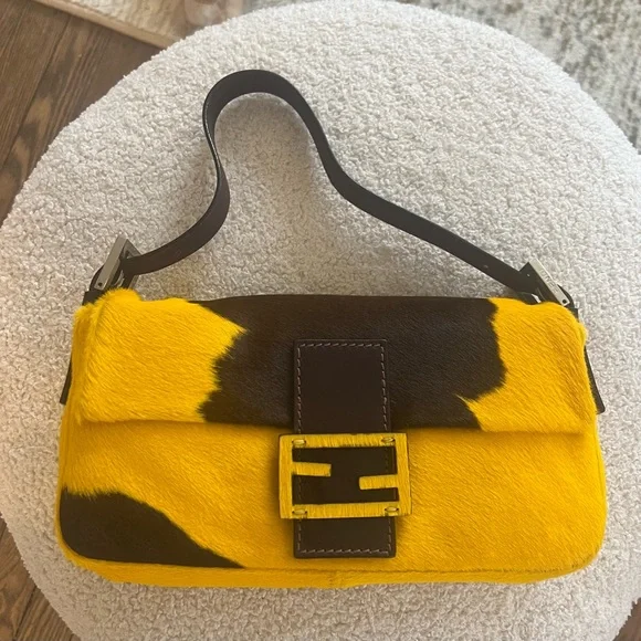 Fendi Cow Print Baguette - Picture 1 of 9